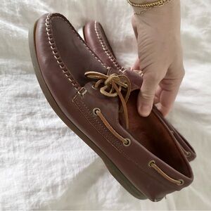 Women’s Brown Leather Boat Shoes
